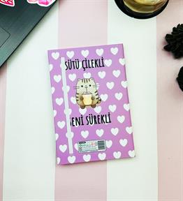 Sütü Çilekli V2 Tasarımlı Lastikli Defter