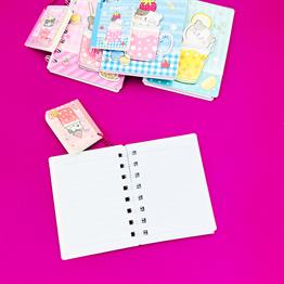 Sweet ve Panda Kabartmalı Çizgili Defter