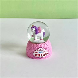 Tadını Çıkar Ve Hayal Et Unicorn Tasarımlı Mini Boy Kar Küresi