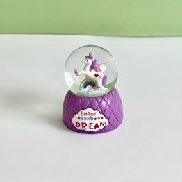 Tadını Çıkar Ve Hayal Et Unicorn Tasarımlı Mini Boy Kar Küresi