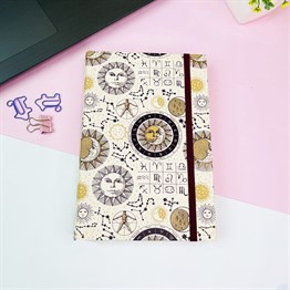 Tarot Ay Ve Güneş Tasarımlı Kalın Kitap Görünümlü Defter
