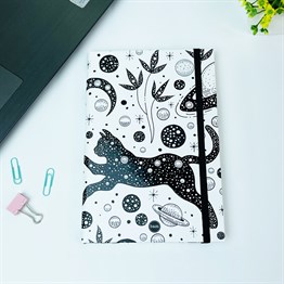 Tarot Kedi Tasarımlı Lastikli Defter