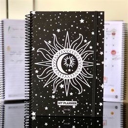 Tarot Tasarımlı Sert Kapaklı Lastikli Sprelli Tarihsiz Akademik Haftalık Planlayıcı