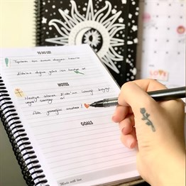 Tarot Tasarımlı Sert Kapaklı Lastikli Sprelli Tarihsiz Akademik Haftalık Planlayıcı