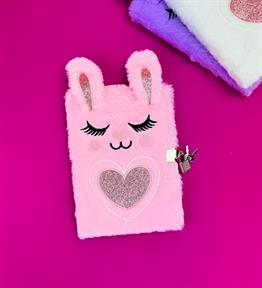 Tavşan Kalp Peluş Defter