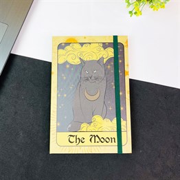 The Moon Kedi Tasarımlı Lastikli Defter