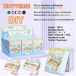 Tinyverse Dondurma Dolabı - Kendin Yap (DIY) Minyatür Seti X12