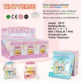 Tinyverse Eğlenceli Satış Standı- Kendin Yap (DIY) Minyatür Seti (Model: DP-17) X12