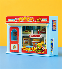 Tinyverse Hamburger Dükkanı - Kendin Yap (DIY) Minyatür Seti X16