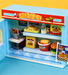 Tinyverse Hamburger Dükkanı - Kendin Yap (DIY) Minyatür Seti X16