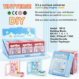 Tinyverse İçecek ve Dondurma Dolabı - Kendin Yap (DIY) Minyatür Seti X12