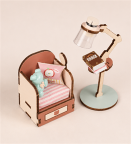 Tinyverse Sevimli Ev Köşeleri ve Kedi Oyun Alanı- Kendin Yap (DIY) Minyatür Seti (Model: ZH03) X16