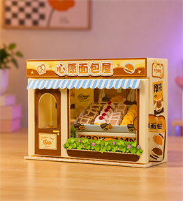 Tinyverse Sevimli Fırın ve Pastane - Kendin Yap (DIY) Minyatür Seti (Model: KD-02) X16