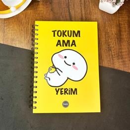 Tokum Ama Yerim Tasarımlı Çizgili Spiralli Defter 