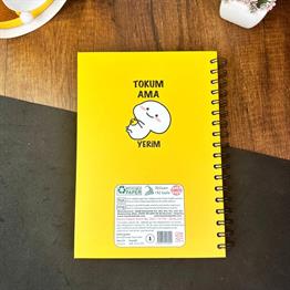 Tokum Ama Yerim Tasarımlı Çizgili Spiralli Defter 