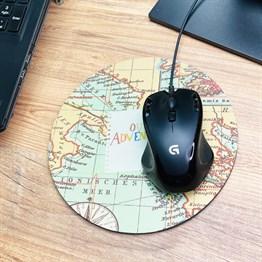 Travel Tasarımlı Oval Mouse Pad