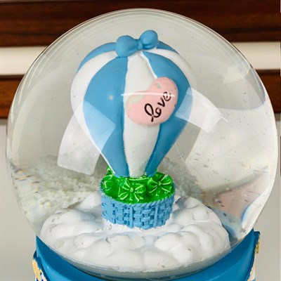 Uçan Balon Kurmalı Kar Küresi
