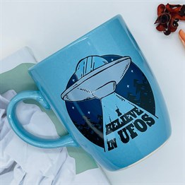 Ufo Blue Printed Mug