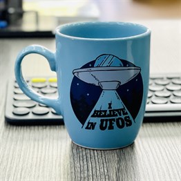 Ufo Blue Printed Mug