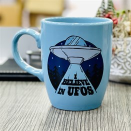 Ufo Blue Printed Mug