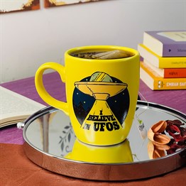 Ufo Yellow Printed Mug