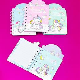 Unicorn Kabartmalı Çizgili Defter