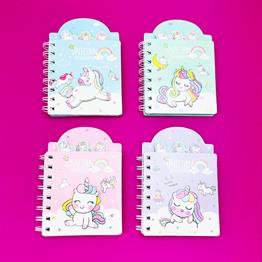 Unicorn Kabartmalı Çizgili Defter
