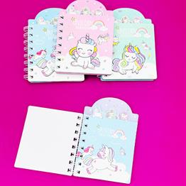 Unicorn Kabartmalı Çizgili Defter