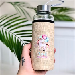 Unicorn Kılıflı 400 Ml Cam Matara