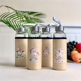Unicorn Kılıflı 400 Ml Cam Matara