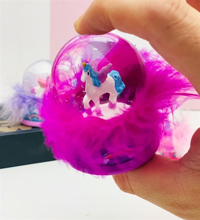 Unicorn Mini Tüylü Kar Küresi Toptan