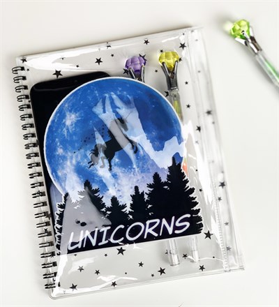 Unicorn Tasarımlı Çanta Kapaklı Defter