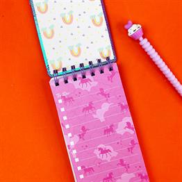 Unicorn Tasarımlı Pullu Kabartmalı Defter
