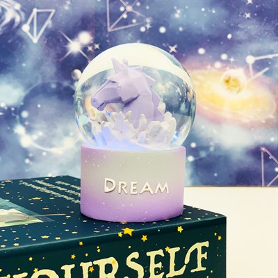 Unicorn ve Deniz Kızı Mini Boy Işıklı Kar Küresi