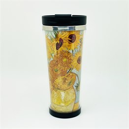 Van Gogh Ayçiçeği Tasarımlı 400 Ml Kağıt Termos