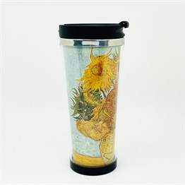 Van Gogh Ayçiçeği Tasarımlı 400 Ml Kağıt Termos