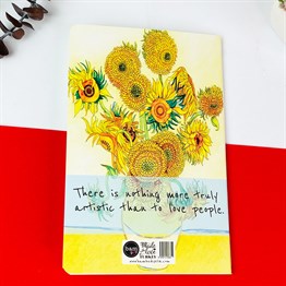 Van Gogh Ayçiçeği Tasarımlı Terzi Dikişli Defter