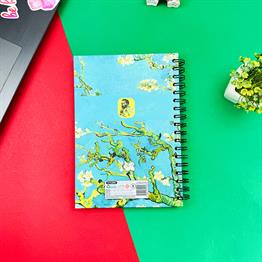 Van Gogh Badem Çiçeği Tasarımlı Spiralli Defter