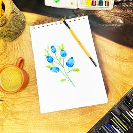 Van Gogh Kafe Terasta Gece Tasarımlı 17x23 Sketch Book - Eskiz Defteri