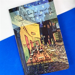 Van Gogh Café Terrace at Night Saddle Stitched Notebooks