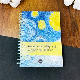 Van Gogh Tasarımlı Spiralli Defter