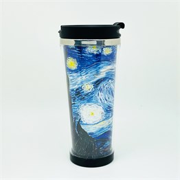 Van Gogh Yıldızlı Gece Tasarımlı 400 Ml Kağıt Termos