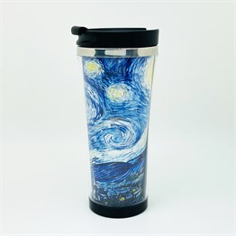 Van Gogh Yıldızlı Gece Tasarımlı 400 Ml Kağıt Termos