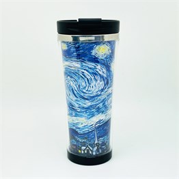 Van Gogh Yıldızlı Gece Tasarımlı 400 Ml Kağıt Termos