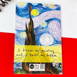 Van Gogh Yıldızlı Gece Tasarımlı Terzi Dikişli Defter