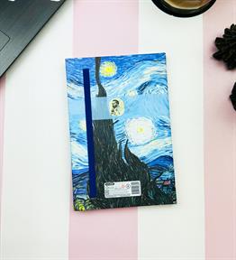 Van Gogh Yıldızlı Gece Tasarımlı Lastikli Defter
