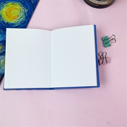 Van Gogh Yıldızlı Gece Tasarımlı Sert Kapaklı Lastikli Mini Defter