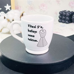 Vitesi 5e Kafayı Sana Taktım Tasarımlı Filtre Kahve Fincanı