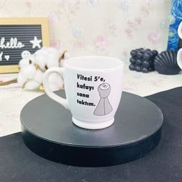 Vitesi 5e Kafayı Sana Taktım Tasarımlı Filtre Kahve Fincanı