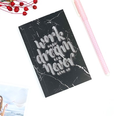 Work Hard Dream Big Never Give Up Tasarımlı Toptan Cep Defteri